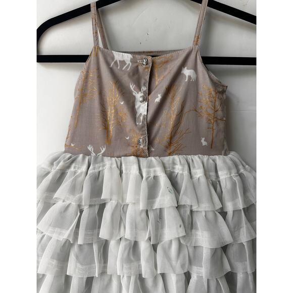 Magpie & Mabel Dahlia Dress - Deer Print - Size 6 - Picture 5 of 8